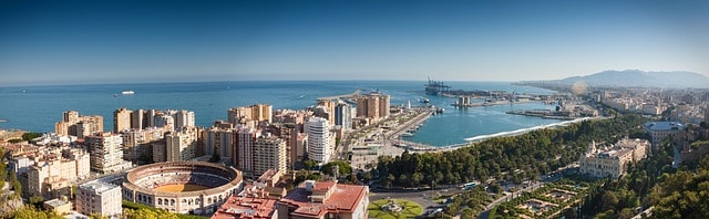 Vy över Malaga