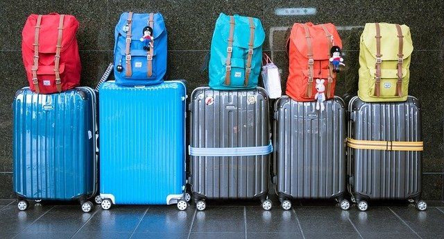 Bagage på flygplatsen i Malaga